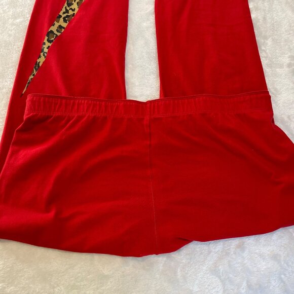 Nike Animal Print Leggings Women's Size XL Red Leopard Swoosh Cotton Spandex - Picture 8 of 12